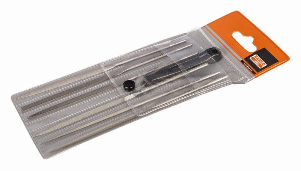 Jeu de limes aiguilles Bahco, 6 pièces, 160 mm, étui en plastique, coupe 2, 2-470-16-2-0