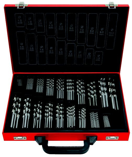KS Tools HSS-G Co 5 jeu de forets hélicoïdaux, 170 pièces, 1-10 mm, 330.3640