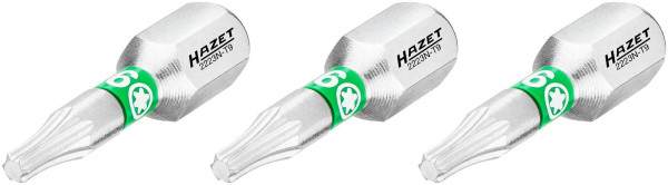 Embout Hazet, 6 pans plein 6,3 (1/4 pouce), profil intérieur TORX®, T9, nombre d'outils : 3, 2223N-T9/3