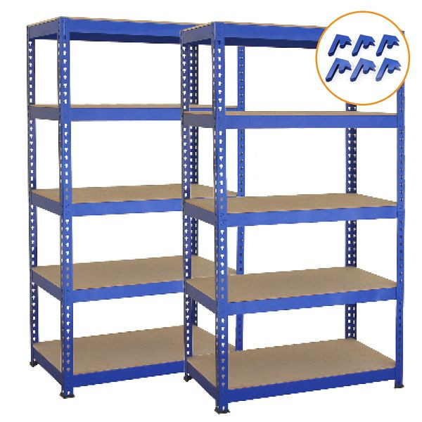 Monster Racking 2 x étagères de rangement robustes, étagères d'atelier, étagères de sous-sol, étagères enfichables, 10585