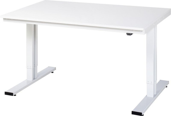 Table de travail RAU série adlatus 300 (réglable électriquement en hauteur), plateau en mélamine EGB, 1500x720-1120x1000 mm, 08-WT-150-100-ME