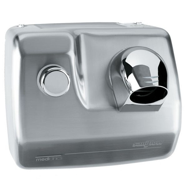 Sèche-cheveux Mediclinics Saniflow Push, acier inoxydable, 205.954