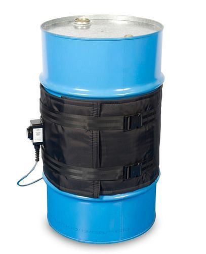 Chemise chauffante DENIOS pour fûts de 120 litres, thermostat 0 - 90°C, 1400 - 1650 mm, 400 watts, 280-727