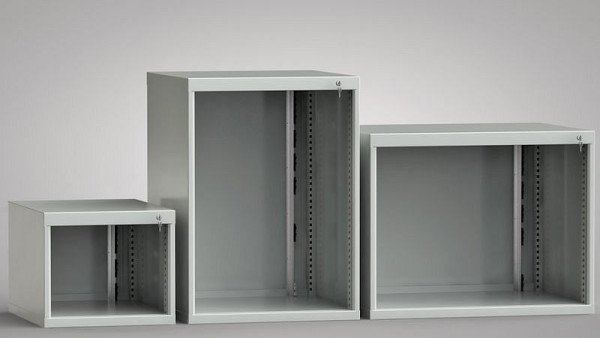 Armoire à tiroirs KLW - boîtier vide, hauteur : 800 mm, largeur : 572 mm, profondeur : 605 mm, dimensions d'installation : 700 mm, SEA0800-LG