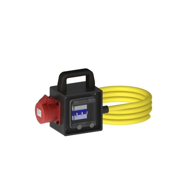 ELSPRO Vollgummi-Sicherheitsverteiler ESSEN, 3 m CEE 400 V, 1 CEE 400 V, 1 C-Autom, 1043102