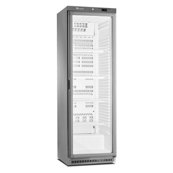 Réfrigérateur Marecos avec porte vitrée en acier inoxydable série 430, refroidi statiquement avec Ve, 221.115