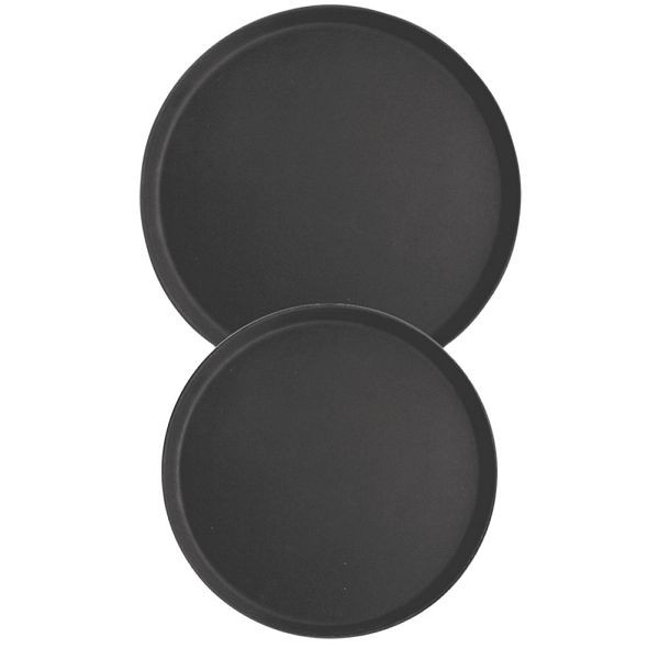 Plateau rond Stalgast, avec surface antidérapante, noir, Ø 35,5 cm, hauteur 2,5 cm, BB2510355