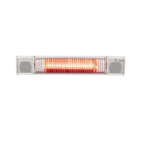 Eurom Heat and Beat, chauffage de terrasse avec haut-parleurs, blanc, 334593