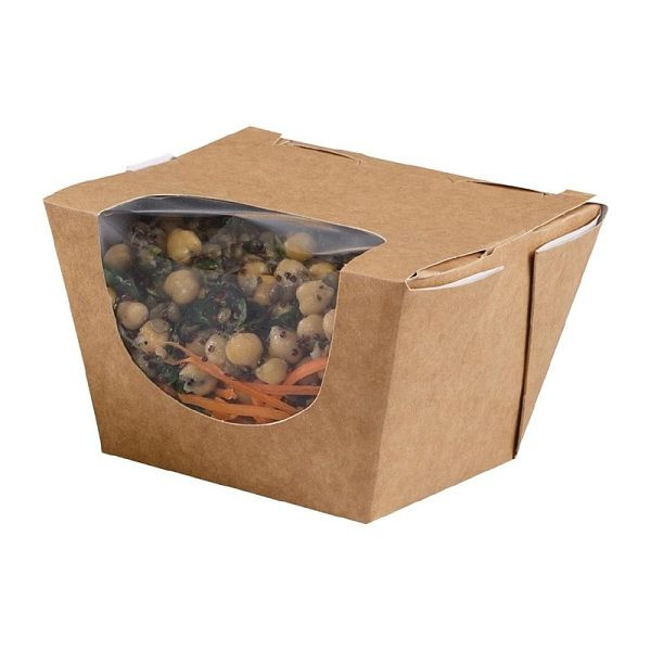 Boîtes à salade kraft compostables Colpac Zest 900 ml (250 pièces), FP580