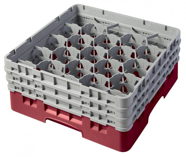 Panier de lavage Cambro 20 compartiments Camrack®, canneberges 17,4 cm, lot de 3, 20S638416