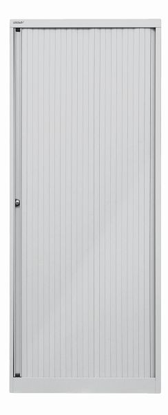 Armoire à volet roulant Bisley EuroTambour, 4 étagères, 5 OH, volet roulant gris clair, corps gris clair, ET408194SLG645