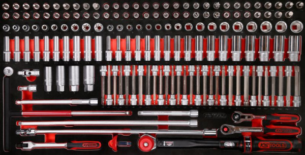 KS Tools PERFORMANCEplus jeu d'outils 165 pièces clé à douille 3/8', 813.0165