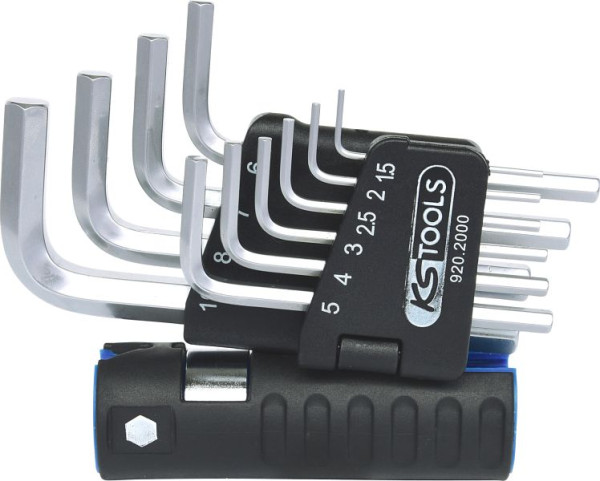 KS Tools Jeu de clés Allen 3 en 1, 10 pièces courtes, 920.2000