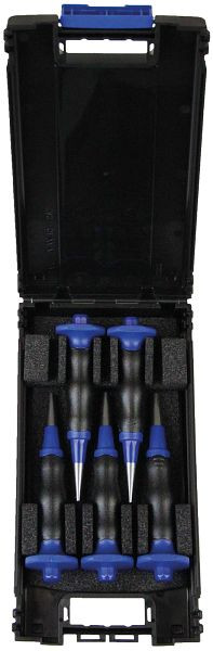 Jeu de poinçons Projahn 5 pièces 2, 3, 4, 5, 6 mm dans une boîte ABS MAMBO, 3356
