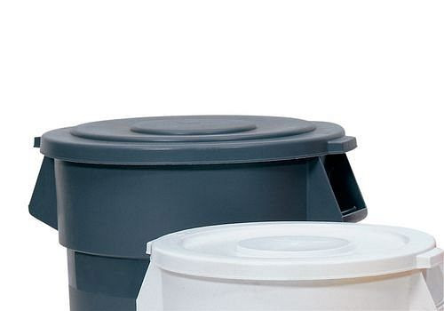 Couvercle DENIOS pour conteneurs multi-usages en polyéthylène (PE) d'un volume de 170 litres, noir, 176-855
