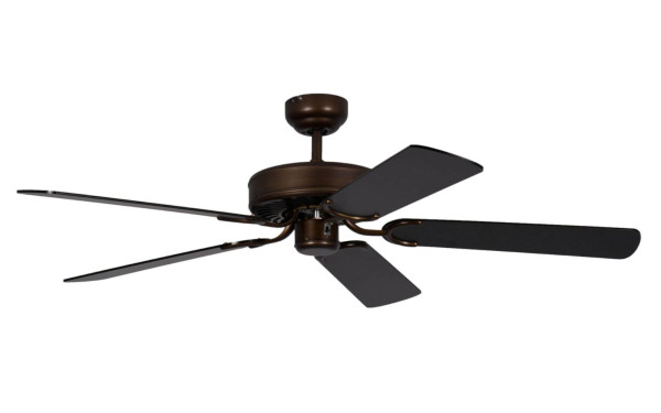 Ventilateur de plafond Pepeo Potkuri bronze vieilli / noir 132 cm avec chaînette, 1335201232v2