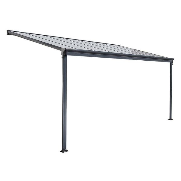 HOME DELUXE couverture de terrasse SOLIS - 312 x 303 x 226/278 cm gris, 7878