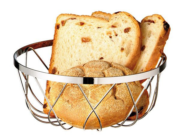 Corbeille de table APS, Ø 18 cm, hauteur : 7,5 cm, métal, chromé, 30310
