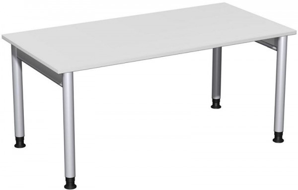 Bureau geramöbel réglable en hauteur, 1600x800x680-820, gris clair/argent, N-657103-LS