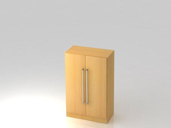 Armoire Hammerbacher 3OH avec panneau de base poignée chromée hêtre/hêtre, 80x42x127 cm (LxPxH), V7550/6/6/CE