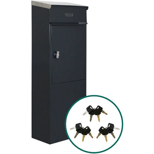 ScanProDesign Safepost 855 Tiamat AG - avec 12 clés, gris anthracite, 211101