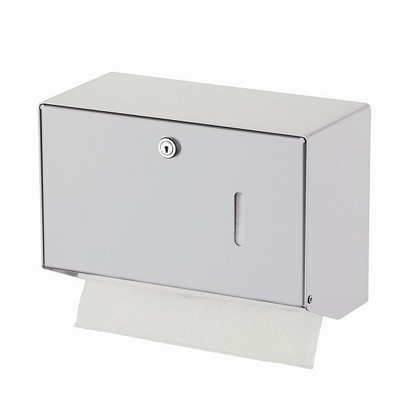 Distributeur d'essuie-mains Air Wolf pour jusqu'à 400 essuie-mains pliés, série Omicron II, H x L x P : 190 x 275 x 130 mm, aluminium anodisé, 35-740