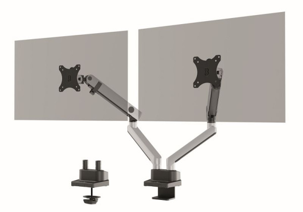Support d'écran DURABLE SELECT PLUS avec bras pour 2 écrans, fixation de table, 509723