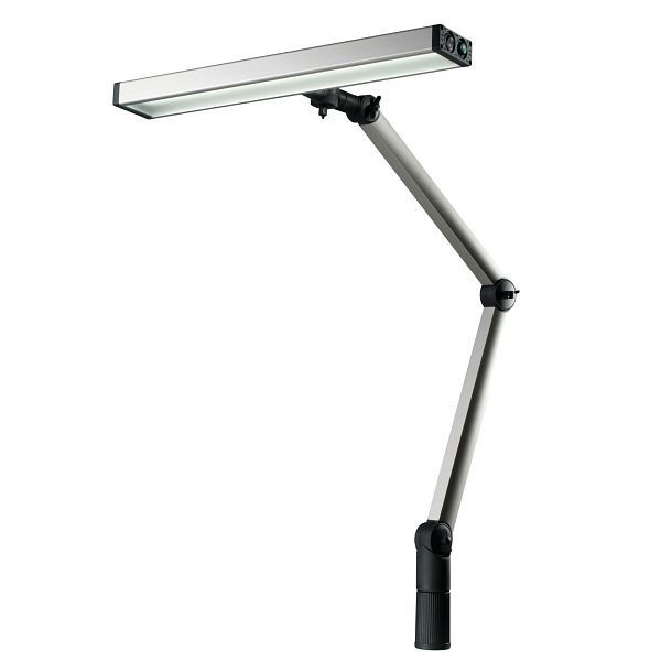 LED2WORK Arbeitsplatzleuchte UNILED II Gelenkarm, 400x400mm, 4000-4500K, dimmbar, Tischklemme, 26W, 110-240V AC, 120720-02