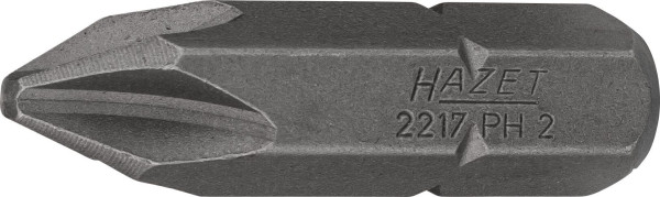Embout Hazet, hexagonal solide 8 (5/16 pouce), profil Phillips PH, PH2, 2217-PH2