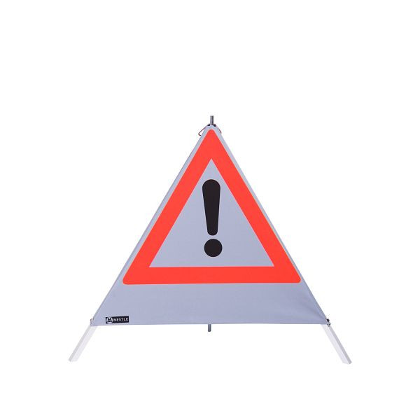 Pyramide de signalisation NESTLE 70cm WAPY 70R, cadre lumineux avec pied central, film rétro, point d'exclamation VZ101, 19402001