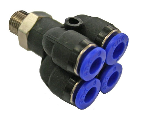 temporisateur B-YE2-4-1/8-KU, raccord à vis Y, cylindrique avec joint torique, tuyau Ø : 4 mm, filetage : 1/8", UE : 10 pièces, 03180320