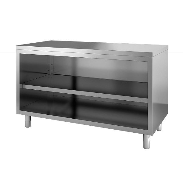 Armoire de travail Vaiotec TOPLINE 600 / ouverte, plan de travail épaisseur 40 mm, 160x60x85 cm, 10688