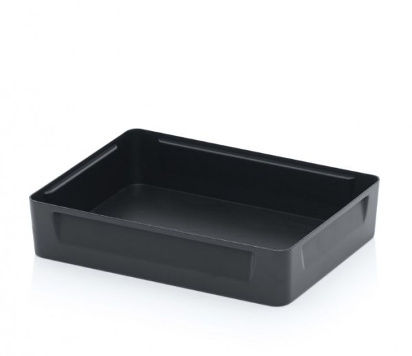 Boîtes d'insertion Auer ESD, division de 2, en travers pour conteneurs ESD Euro 40 x 30 cm, LxPxH: 26,6 x 18,4 x 5 cm, ESD EK 2/50 43