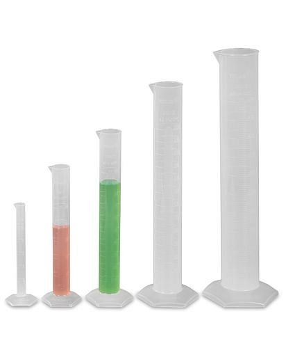 Eprouvette DENIOS en PP, forme haute, classe alimentaire, 2000 ml, 281-904