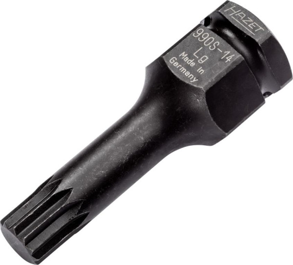Hazet Impact Machine Tournevis Douille, carré creux 12,5 mm, long, longueur de la lame : 39,7 mm, 990S-14LG