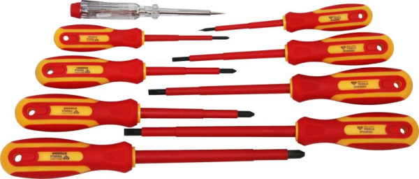 Jeu de tournevis Brilliant Tools VDE, 9 pièces, à fente et PH Phillips, BT068010