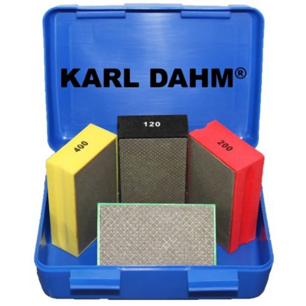 Jeu de patins abrasifs diamantés Karl Dahm moyen, grain 60-400, 50289