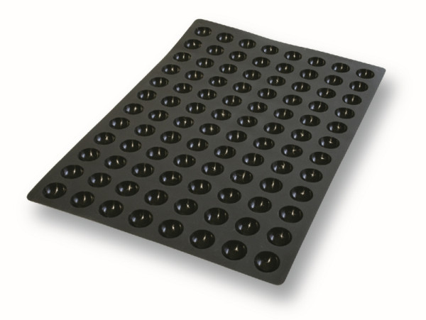 Moule à pâtisserie en silicone Schneider 600 x 400 mm, hémisphère mini, 96 x 11 ml, Ø 35 mm, hauteur : 17,5 mm, 115338