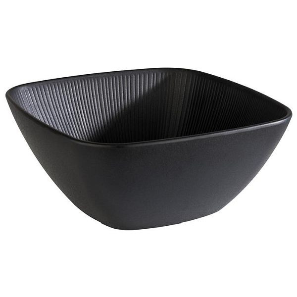 Bol APS -NERO-, 25 x 25 cm, hauteur : 11 cm, mélamine, noir, 3,5 litres, 85072