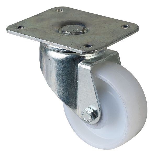 Roulette pour charges lourdes BS Rolls, largeur de roue 30 mm, Ø roue 80 mm, capacité de charge 150 kg, bande de roulement/corps de roue en plastique, roulement à rouleaux, N100.B10.081