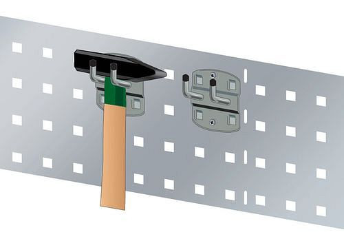 Porte-outils DENIOS, longueur 75 mm, version : verticale, double, 5 pièces, 286489