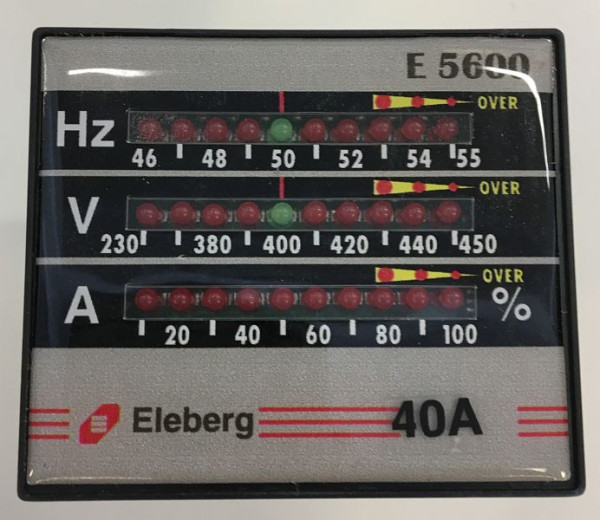 Dispositif d'affichage ELMAG pour groupes électrogènes à prise de force, V, HZ, A (jusqu'à 40A), 9503600