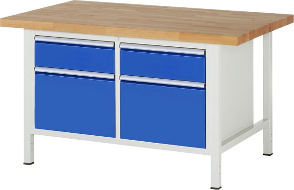 Etabli RAU série 8000 - modèle 8471, L1500 x P900 x H840-1040 mm, base système L1235 x P850 x H800-1000 mm, 03-8471A2-159B4H.11