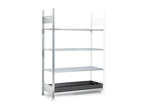 Rayonnage pour matières dangereuses DENIOS GKG 1340-V pro, grille galvanisée, 1312 x 437 x 2000, baie supplémentaire, 273-905