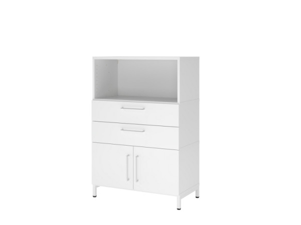 Armoire combinée Hammerbacher, 3OH, base, blanc/blanc, VFW38K1KU/W/W/BS