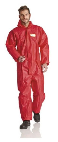 Combinaison ProSafe Light, matériau SMS, capuche, rouge, taille 2XL, UE : 50 pièces, SMSR-2XL