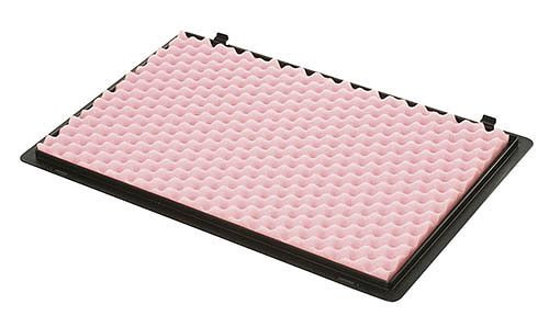 Housse de crochet Bedrunka+Hirth, en vrac avec mousse PU souple conductrice, dimensions en mm (LxP) : 600 x 400, E5310.64.PU