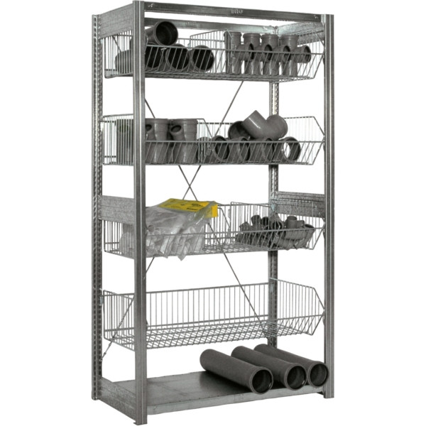 BITO rayonnage paniers grillagés 1849x996x524 add-on champ galvanisé/en vrac FP, 53057
