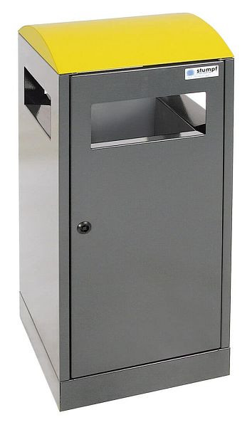 tri des déchets contondants A³, gris anthracite/1003, conteneur intérieur galvanisé, 40 litres, 650-040-0-2-103