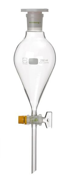 Ampoule à décanter Rettberg, 10000 ml, non graduée, robinet en verre NS 29/10 mm, bouchon PE NS 45/40, 114111086